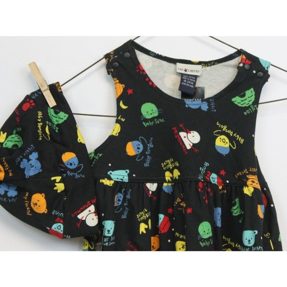 VTG NWT The Limited 3 pc Girls Baby Dress Diaper Cover Hat Bear Penguin Snowman - Picture 3 of 12